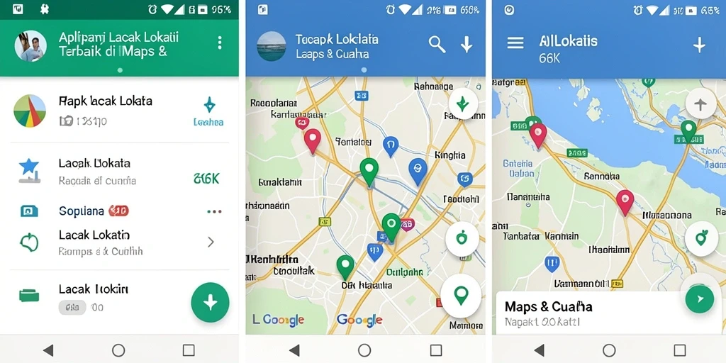 Antarmuka utama 66K menampilkan peta interaktif dan fitur pelacakan lokasi.