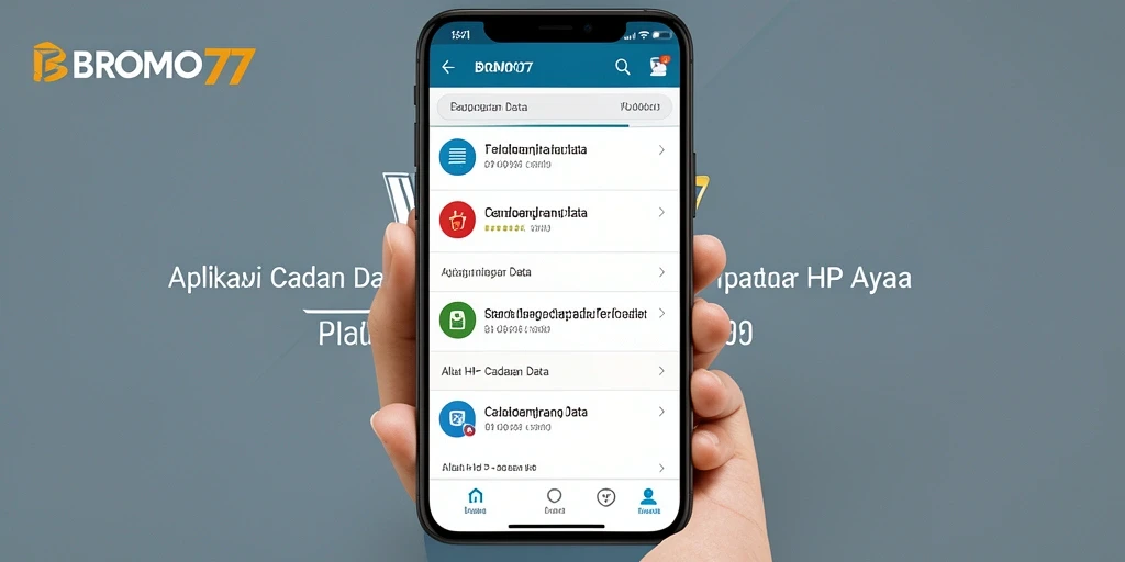 Tampilan antarmuka BROMO77 yang intuitif dan sederhana untuk cadangan data.
