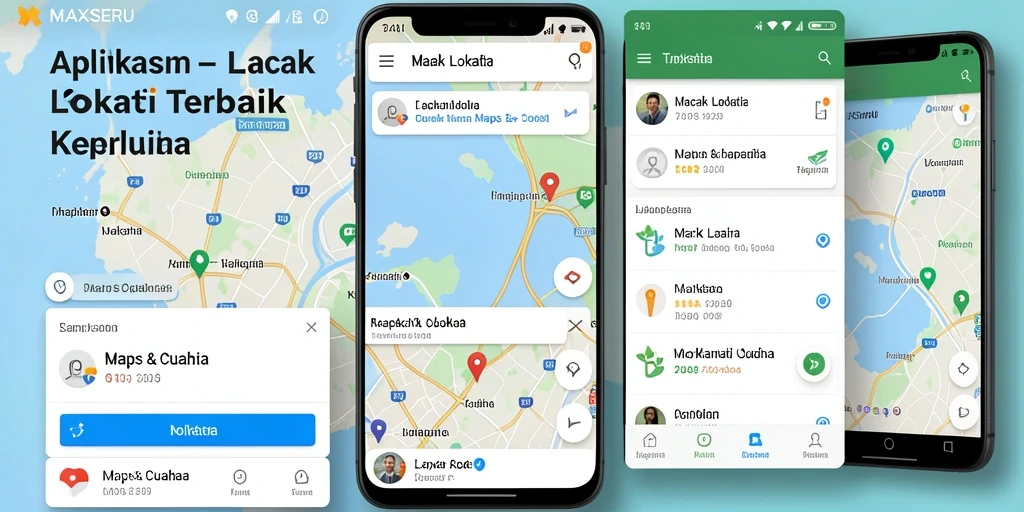 Screenshot utama MAXSERU menampilkan antarmuka pelacakan lokasi yang efisien.