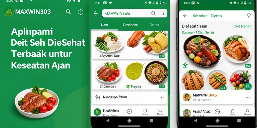 Antarmuka aplikasi MAXWIN303 yang intuitif dan menarik untuk Diet Sehat.