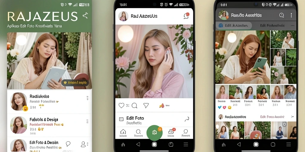 Tampilan antarmuka RAJAZEUS yang elegan dan fungsional saat editing foto.
