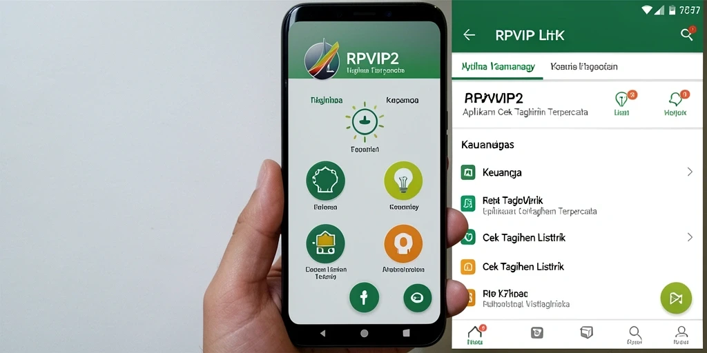 Antarmuka RPVIP2 menampilkan detail tagihan listrik yang jelas.