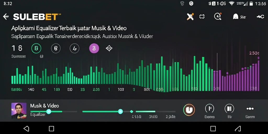 Antarmuka pengguna SULEBET yang menarik dan berfungsi sebagai Equalizer.